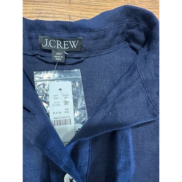J.Crew Navy Button Down Captain Shirt Dress - Picture 5 of 7